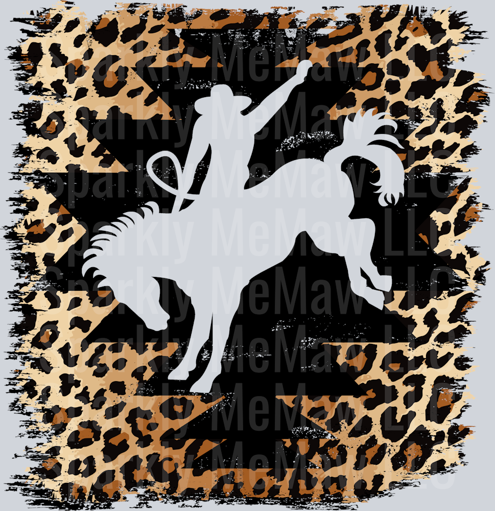 Aztec Rodeo (transparent cowboy) UV DTF Decal
