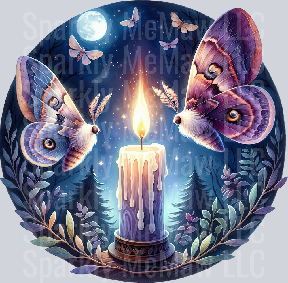22 Nocturne Moth ClipArt Decal