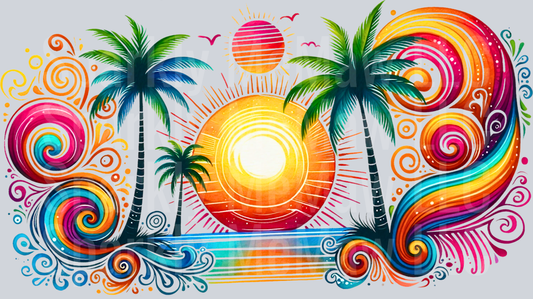 Sunset1 16 oz UV DTF Wrap