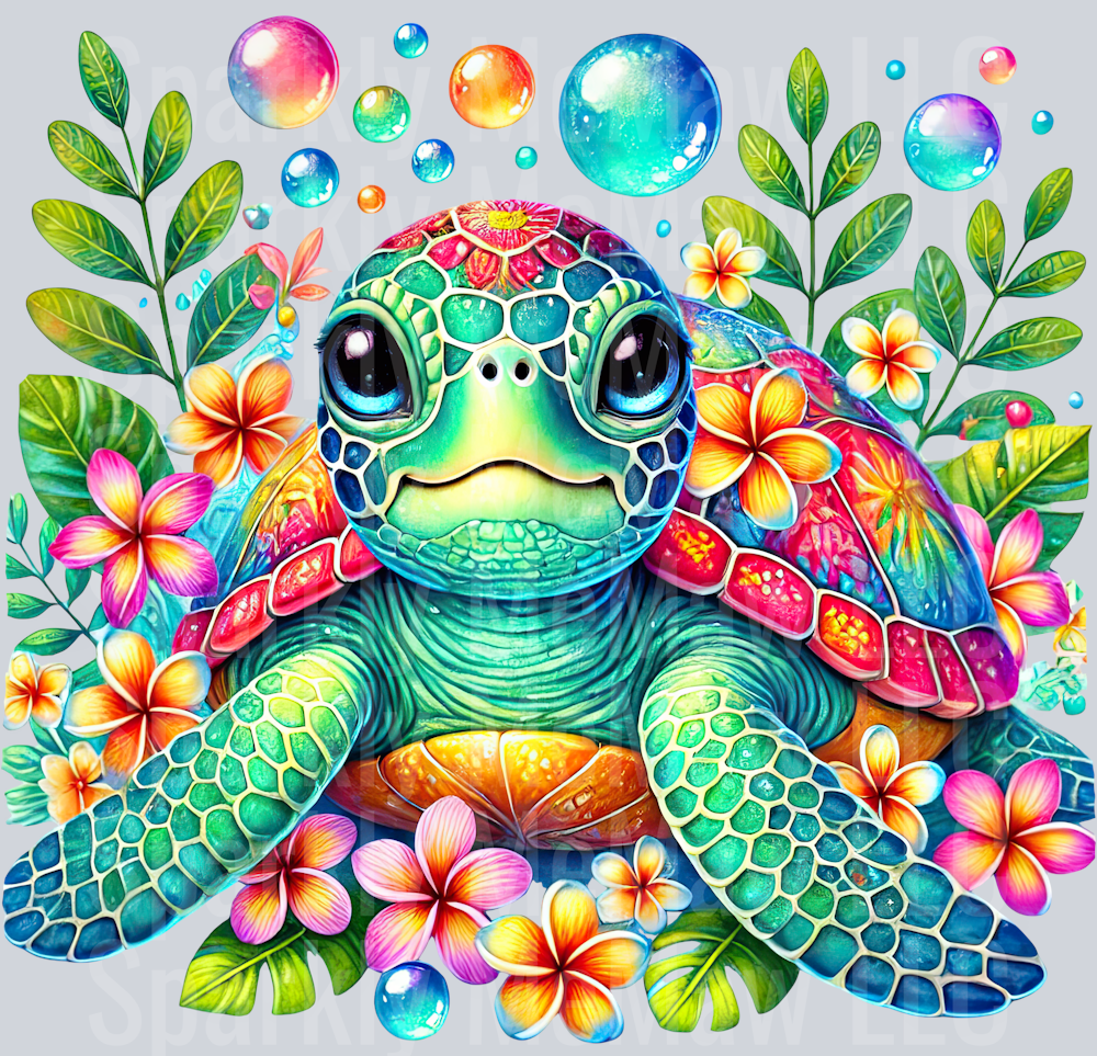 15 Colorful Turtle Clipart UV DTF Decal