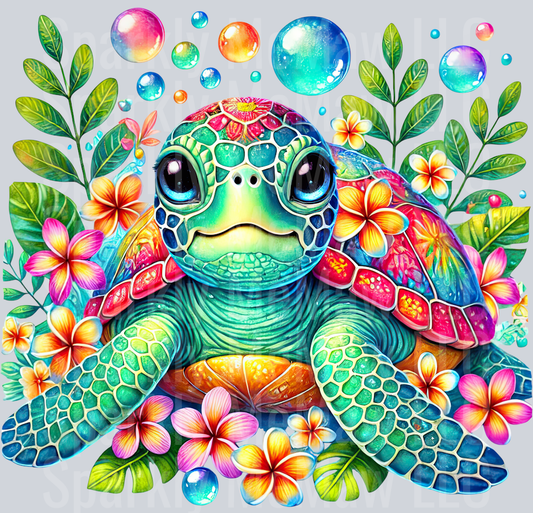 15 Colorful Turtle Clipart UV DTF Decal