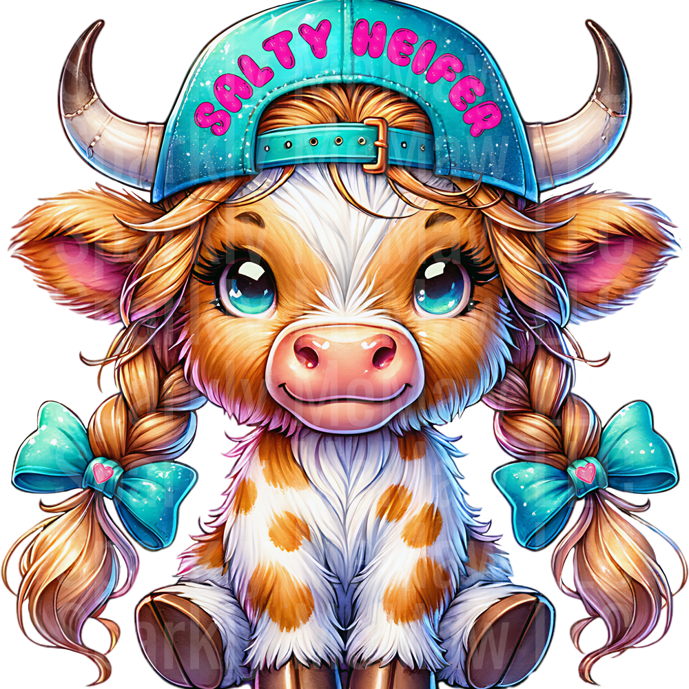 Salty Heifer Highland UV DTF Decal