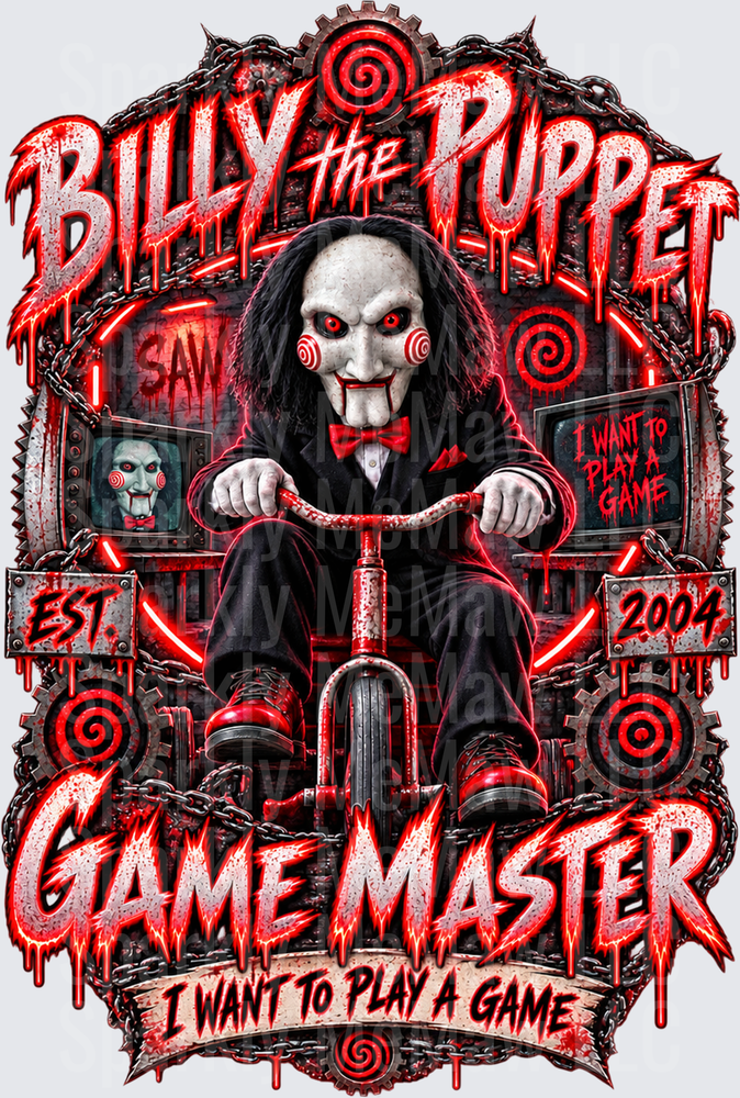 Billy The Puppet Game Master UV DTF Decal