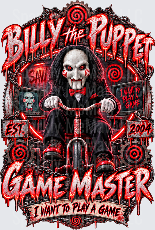 Billy The Puppet Game Master UV DTF Decal