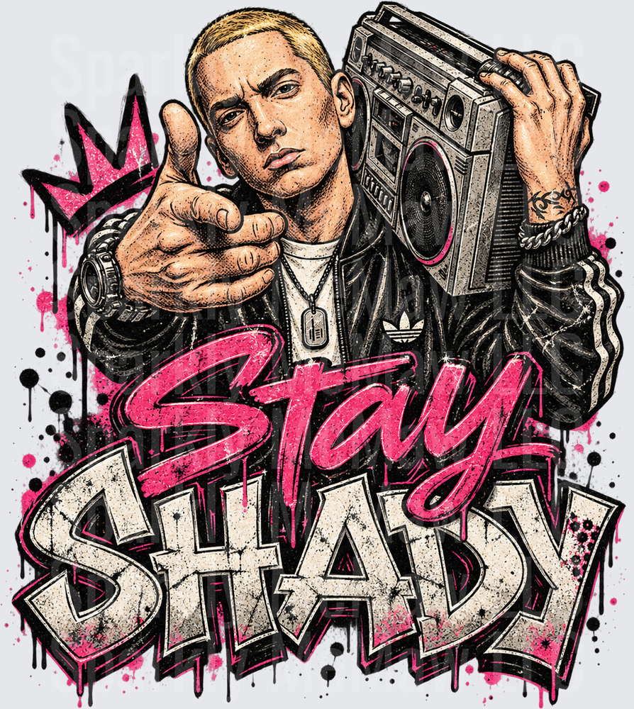 Eminem Stay Shady Boombox UV DTF Decal