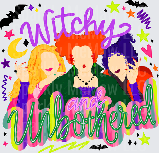 Witchy and Unbothered Sanderson Sisters UV DTF Decal