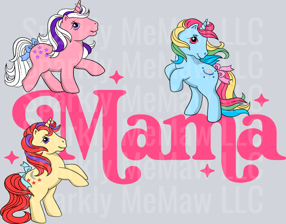 Mama Words Pink UV DTF Decal