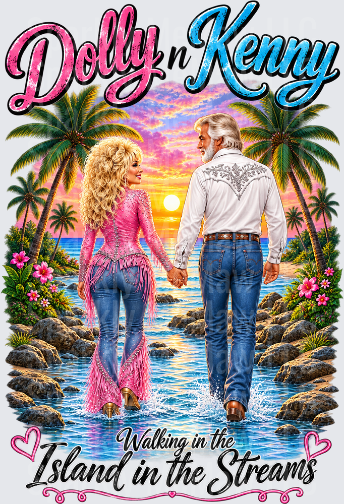 Dolly N Kenny Island Streams UV DTF Decal