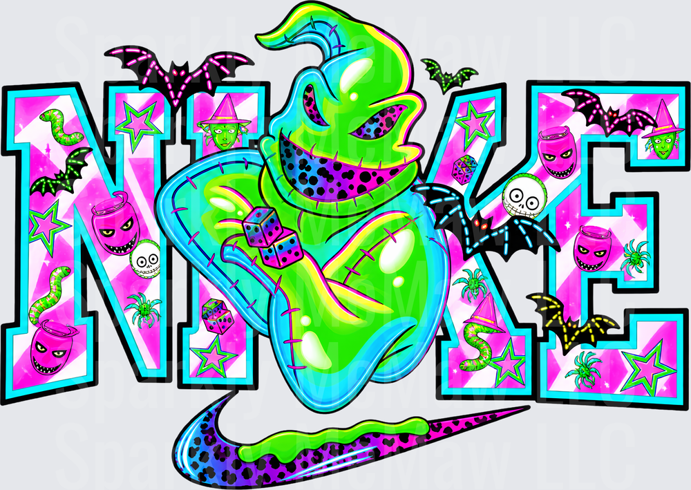 Oogie Boogie Neon Halloween UV DTF Decal