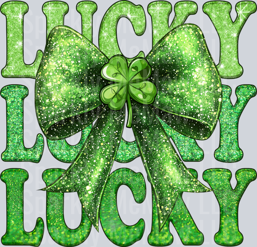 Lucky-St-Patrick's-Day-Coquette UV DTF Decal