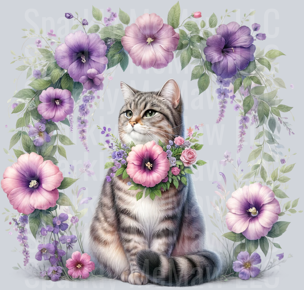 cat 28 Clip Art UV DTF Decal