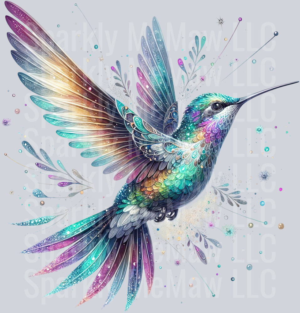 88 Hummingbird Clip Art UV DTF Decal