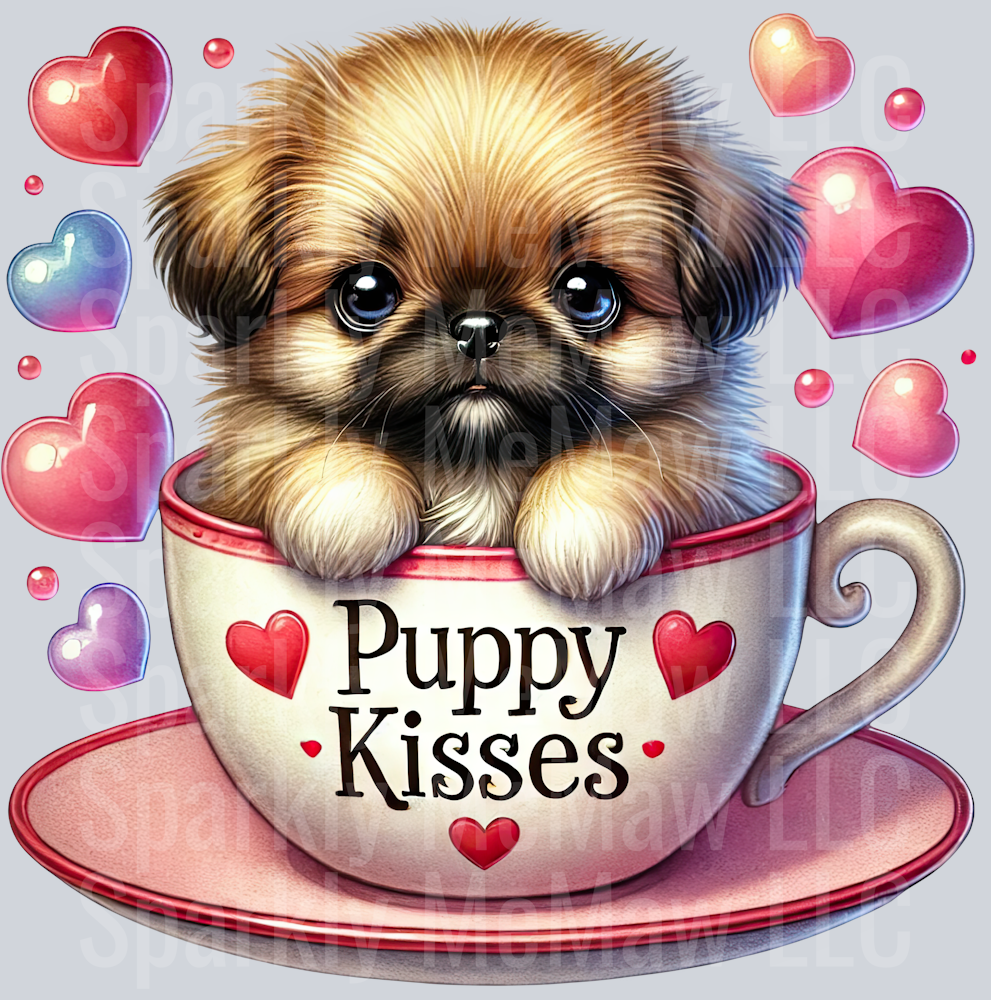 Valentines Cup Puppy 29 UV DTF Decal
