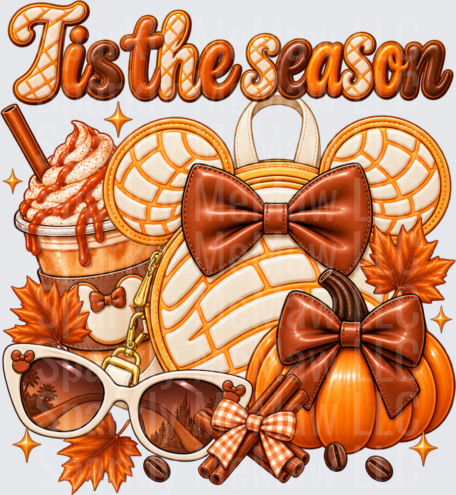 Tis The Season Fall Disney UV DTF Decal