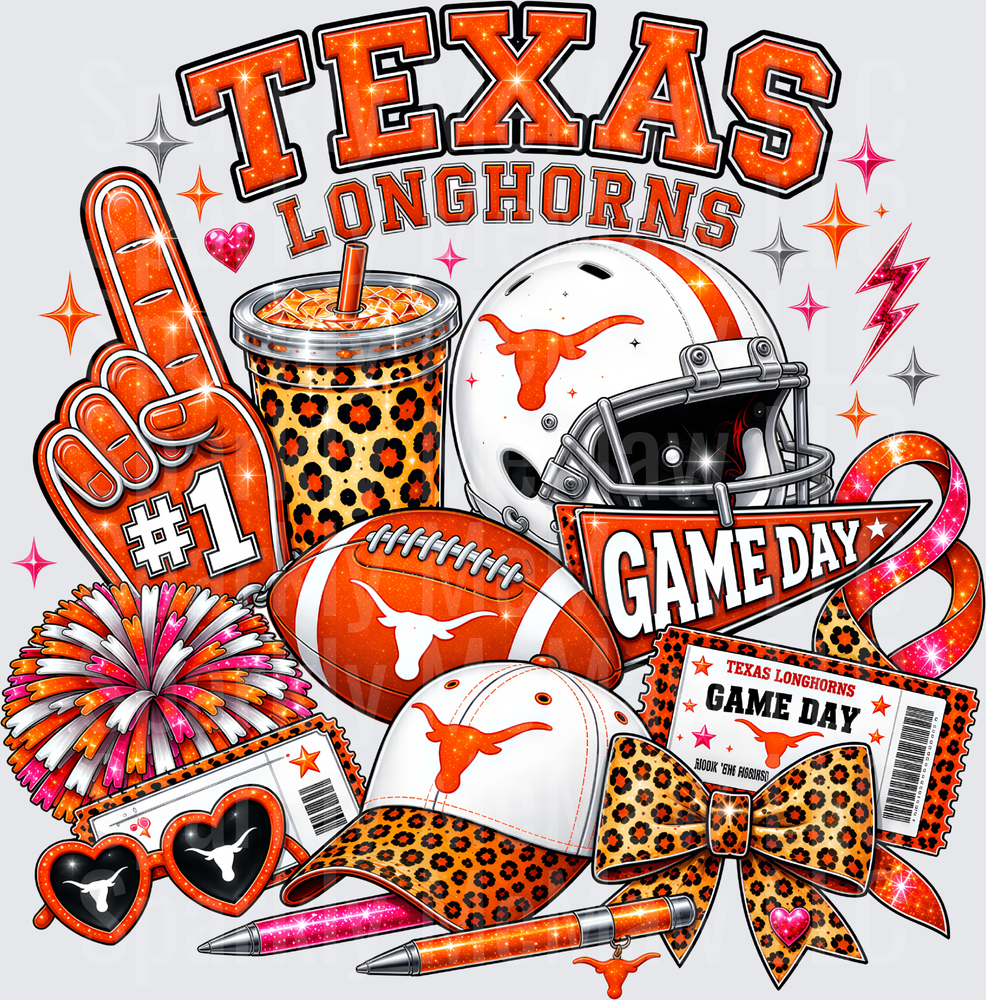 Texas Longhorns Game Day Bundle UV DTF Decal