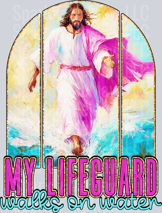 my lifeguard walks on water 1 UV DTF Decal