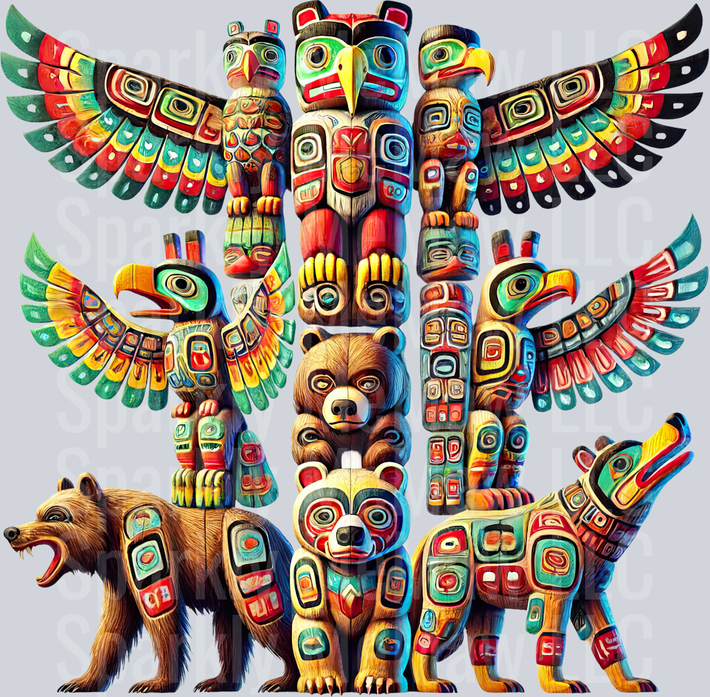 40 Native UV DTF Clip Art Decal