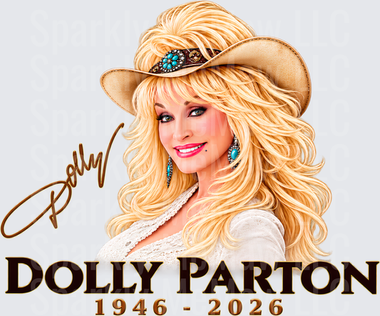 Dolly Parton 1946-2026 Memorial UV DTF Decal