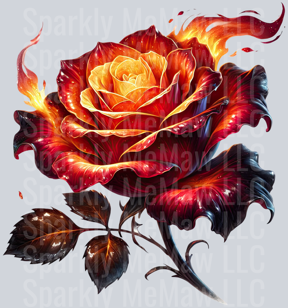 Fantasy Rose 15 UV DTF Decal
