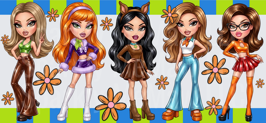 Scooby-Doo Gang Bratz Style is a UV DTF 16 OZ Wrap