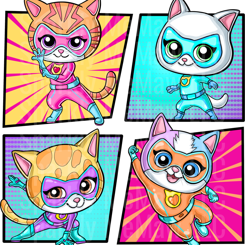 Super Kitties UV DTF Decal