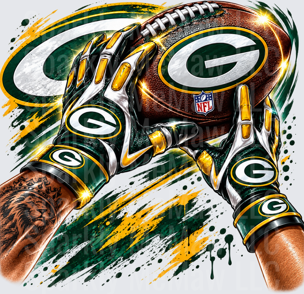 Green Bay Packers Gloves UV DTF Decal