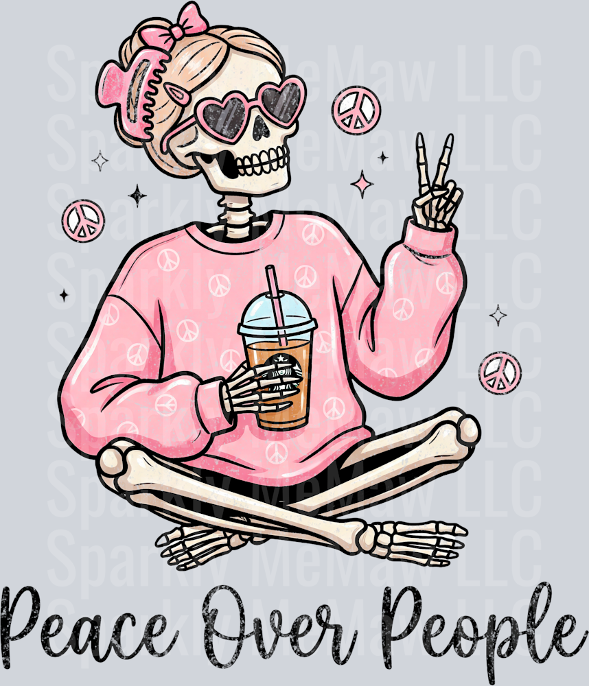 peace over people UV DTF Decal