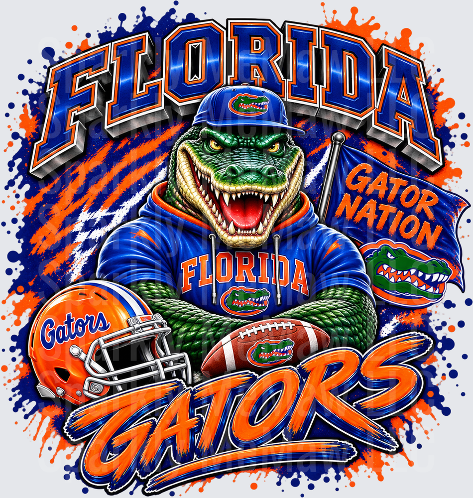 Florida Gators Mascot Fan Design UV DTF Decal