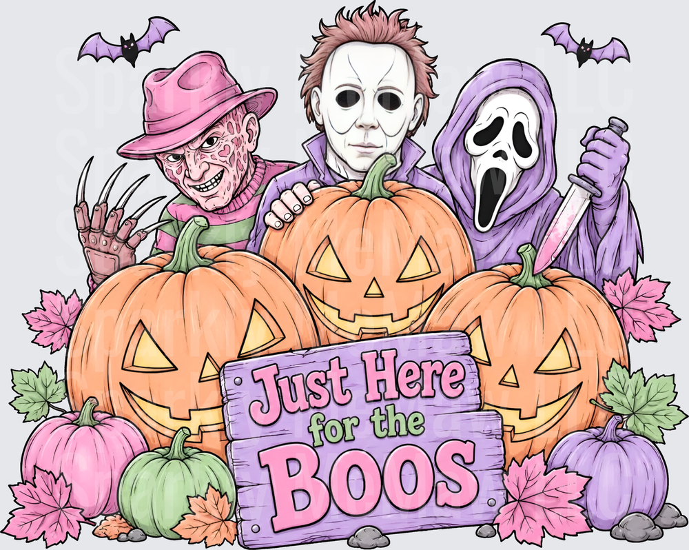 Freddy Michael Ghostface Just Here for the Boos UV DTF Decal
