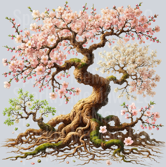 17 Cherry Blossoms set 2 UV DTF Clip Art Decal