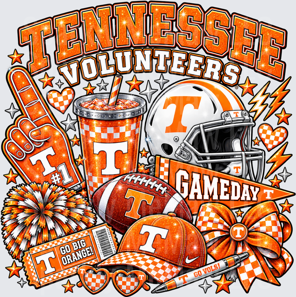 Tennessee Volunteers Gameday Collage UV DTF Decal