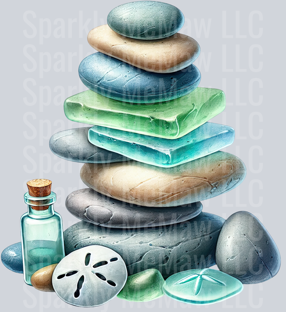 25 Ocean Boho Summer ClipArt Decal