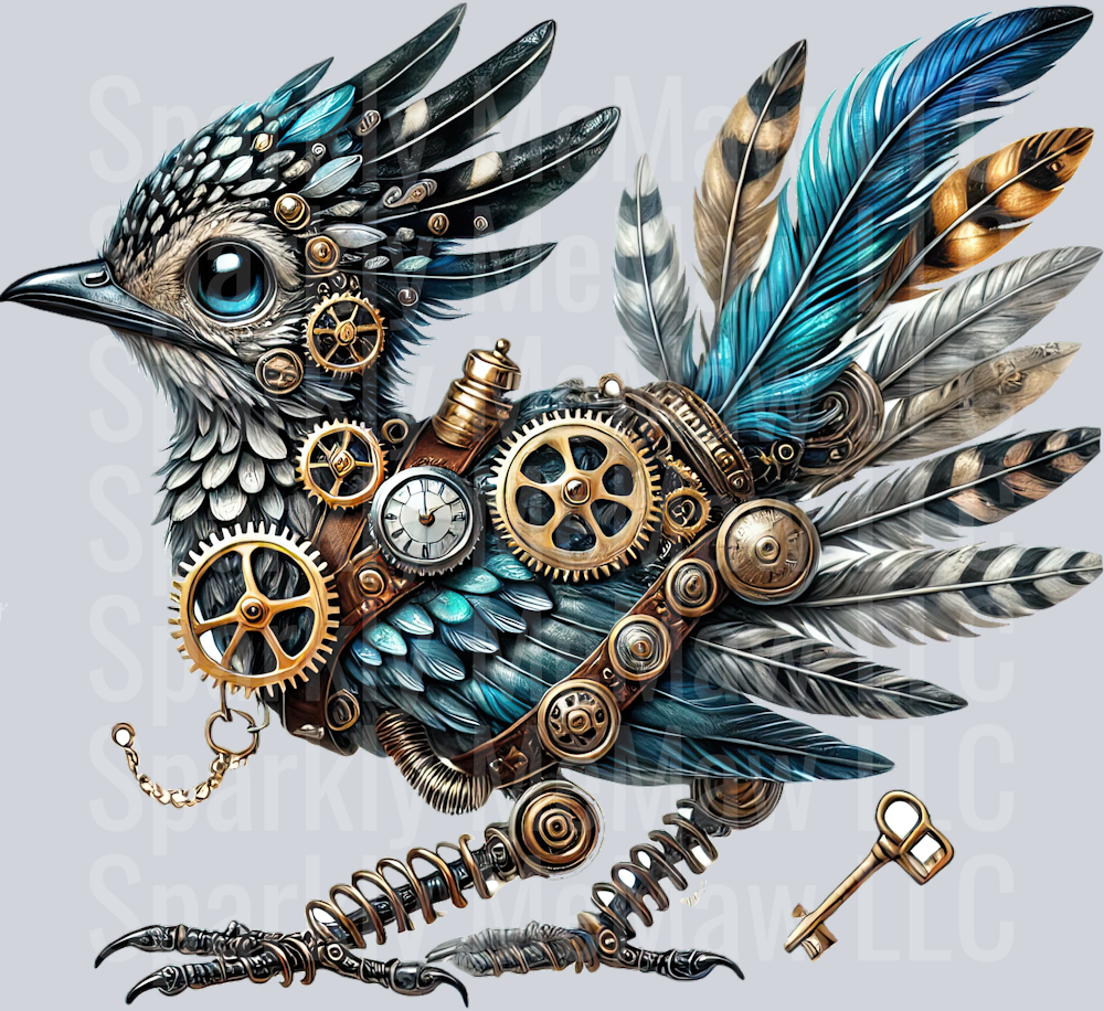 Road Runner SteamPunk UV DTF Decal 36