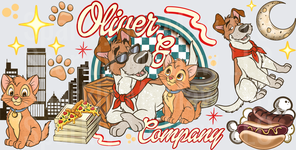 Oliver & Company Collage UV DTF 16 OZ Wrap