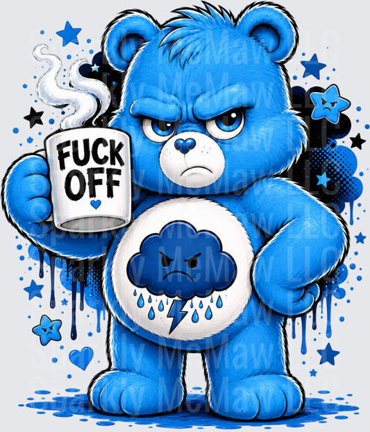 Grumpy Bear Fuck Off Mug is a UV DTF Decal