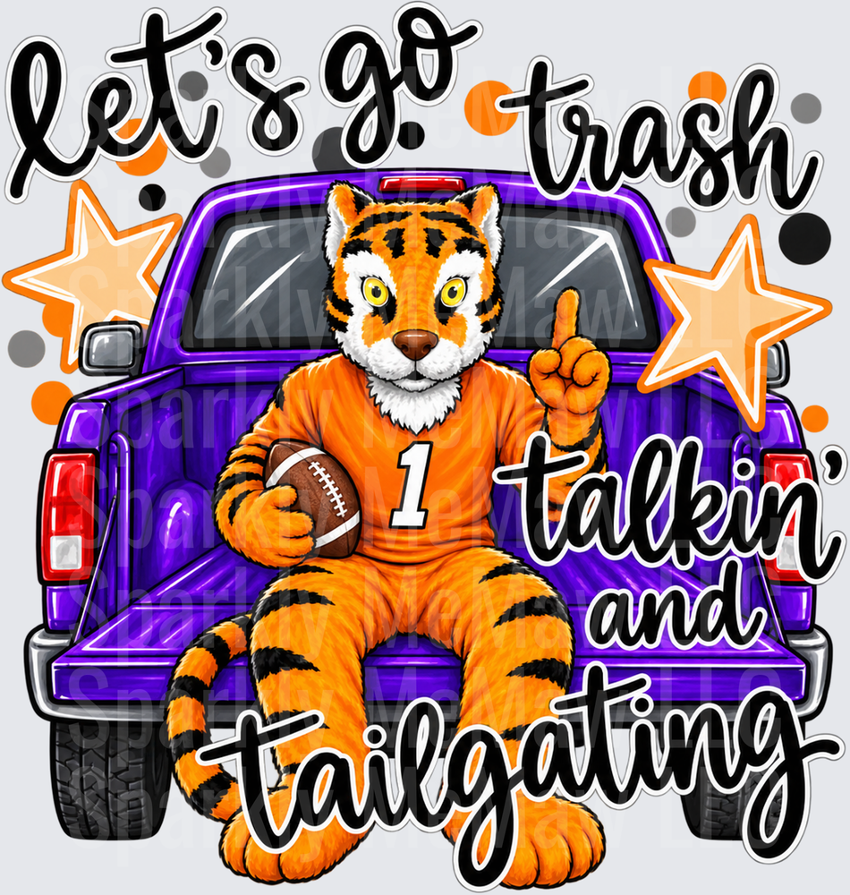 Tiger Tailgate Trash Talkin UV Decal Decal