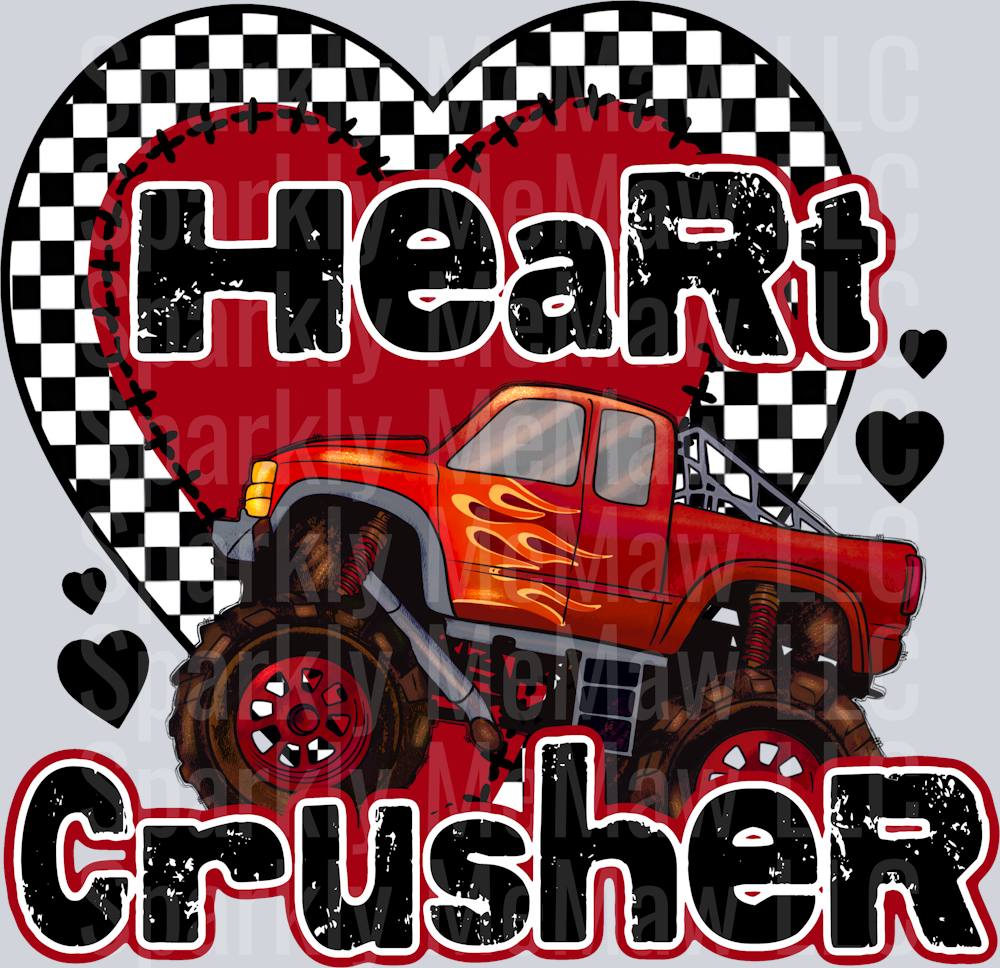 Heart crusher UV DTF Decal