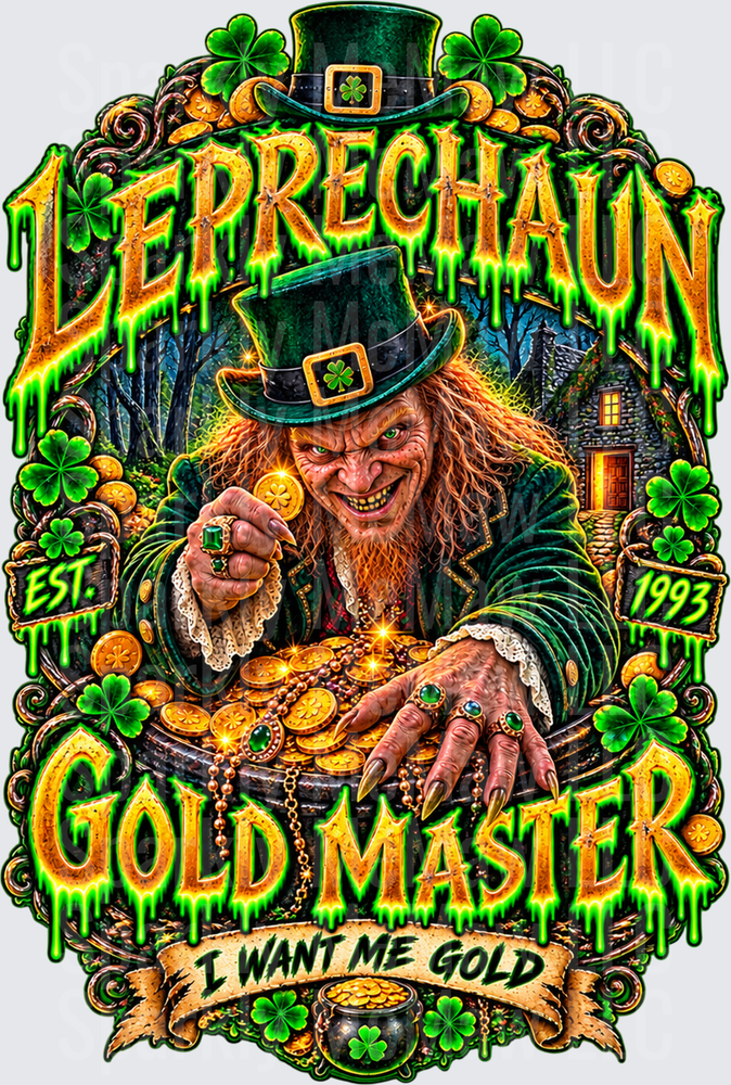 Leprechaun Gold Master I Want Me Gold UV DTF Decal