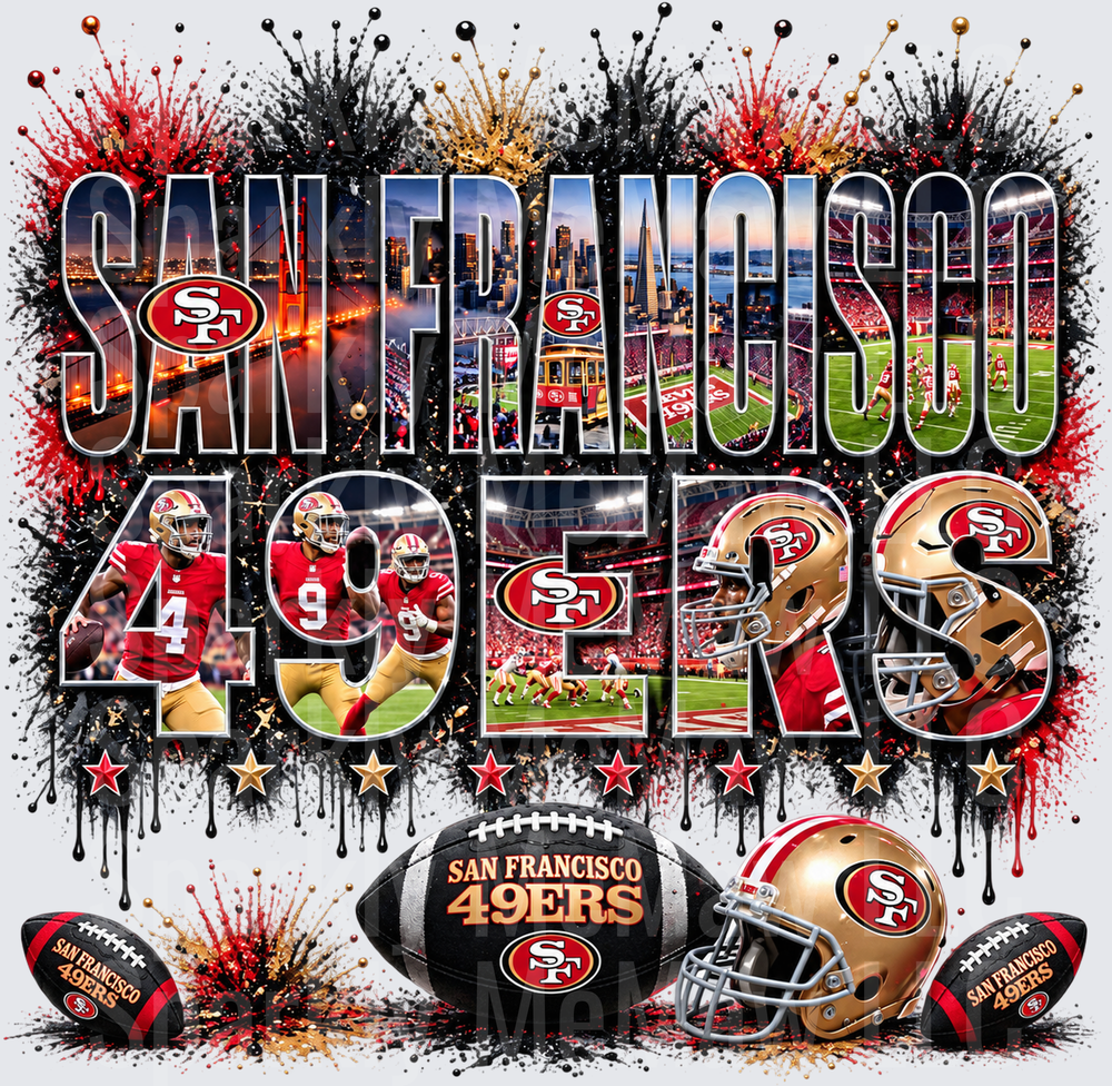 San Francisco 49ers UV DTF Decal