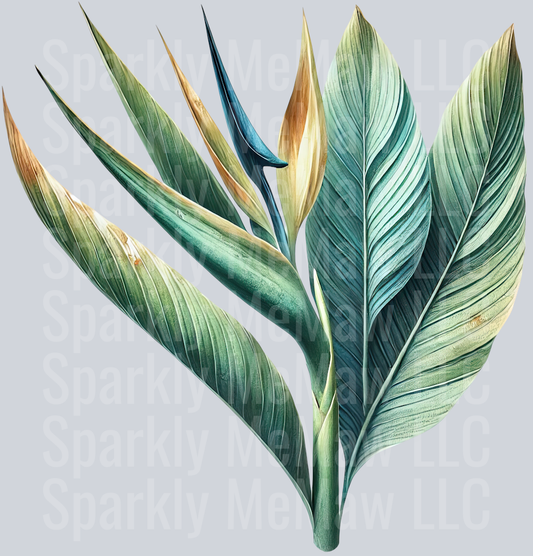 14 Tropical Leaves Clipart Decal