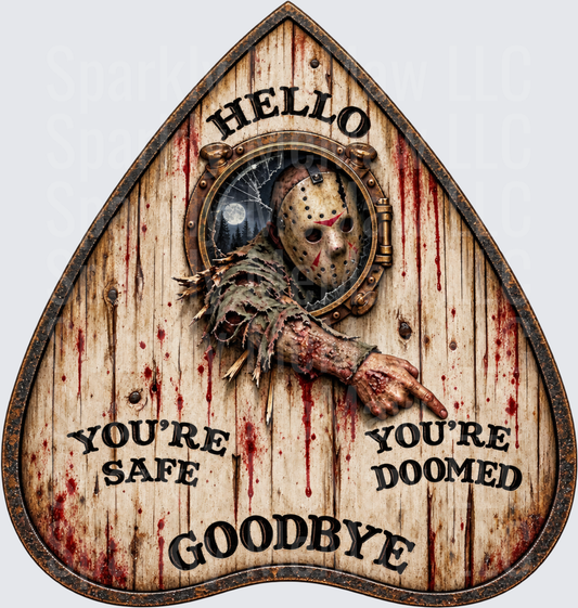 Jason Voorhees Ouija Board is a UV DTF Decal