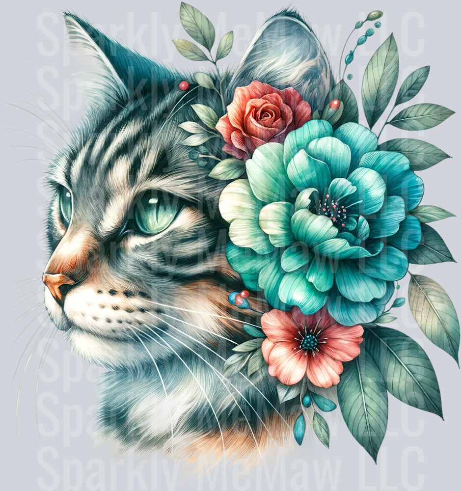 cat 18 Clip Art UV DTF Decal