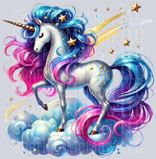 Starry Unicorn ClipArt Decals 7