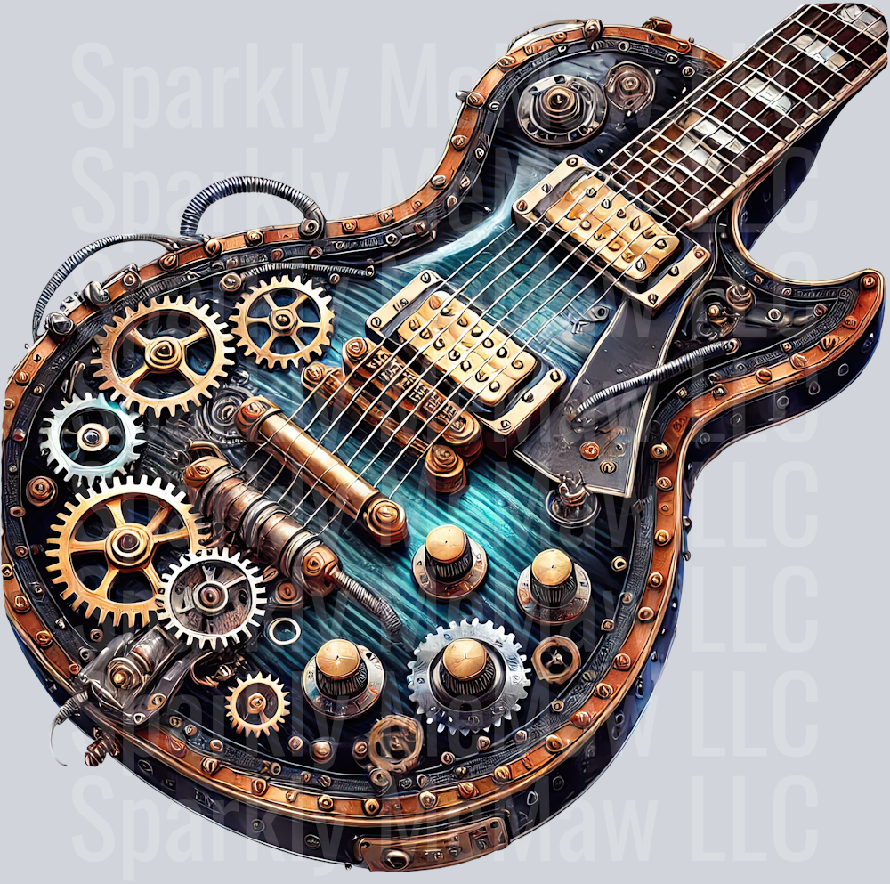 Musical Steampunk UV DTF Clip art Decal 35