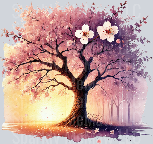 19 Cherry Blossoms set 2 UV DTF Clip Art Decal