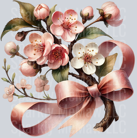 27 Cherry Blossoms Clip Art UV DTF Decal
