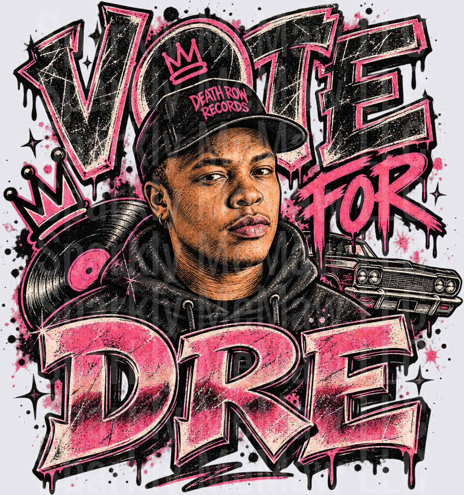 Vote For Dre Death Row UV DTF Decal