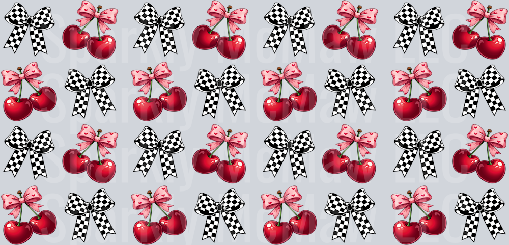Cherry Patterns 16 oz UV DTF Wrap