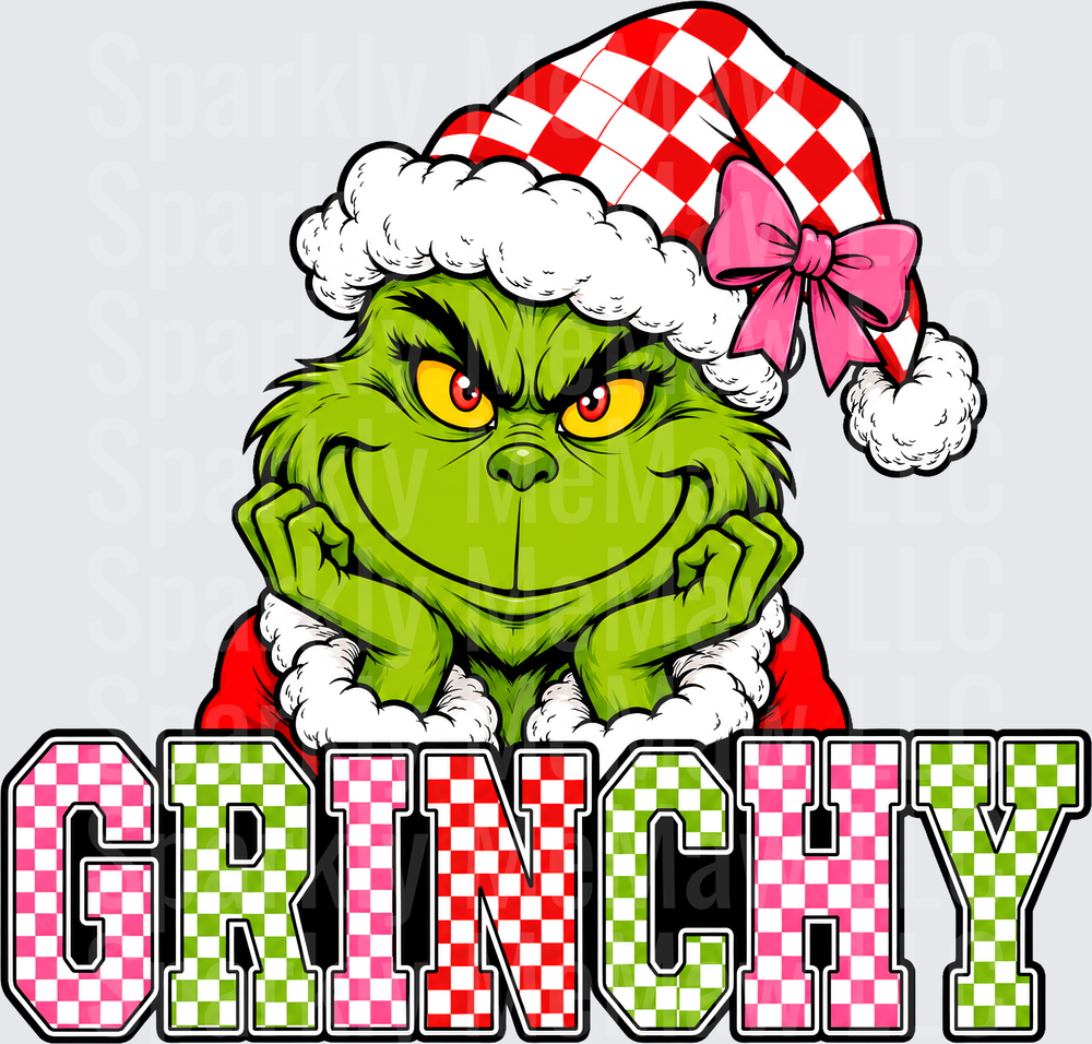Grinchy Christmas Grinch UV DTF Decal