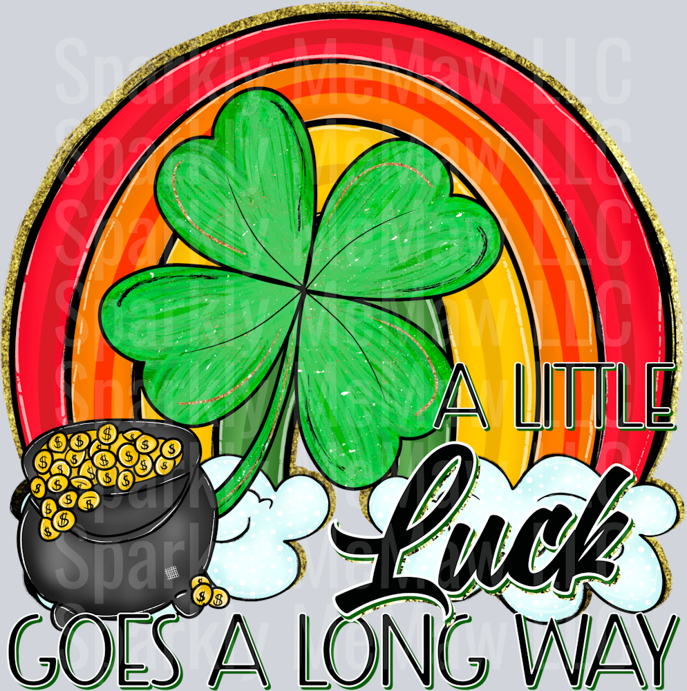 A Little Luck Uv DTF Decal